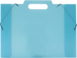 Триклапна папка за чертежи A3 синя Opaline Frosty