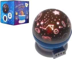 Проектор на нощното небе на батерии и USB, пластмаса, 14 × 11 см