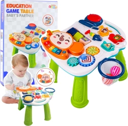 Interactive Educational Table 6-in-1 with Lights and Sounds