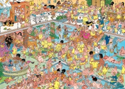 Пъзел JUMBO Jan van Haasteren - Малко по-различен уелнес 1000 части