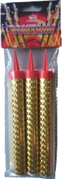 Gold party fountain 12 cm, 3 pcs