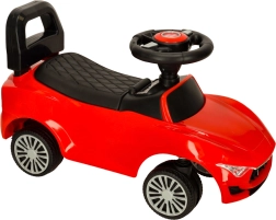 Количка за бутане с автомобилни звуци и светлини – Червена