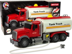 Цистернов камион със звуци и светлини, червено-бял