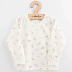 Детска памучна тениска с дълъг ръкав New Baby Kindergarten – цветенца