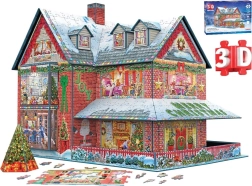 3D пъзел коледна къщичка 1100 части EUROGRAPHICS
