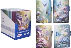 Lined notebook with butterfly motif 14 × 21 cm, 80 pages
