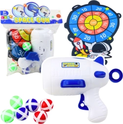 Игра за сръчност Космическа стрелба с пистолет и топчета с велкро