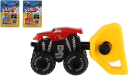 Мини изстрелваща се количка monster truck, пластмаса, 4 см, 3 цвята