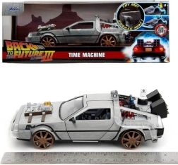 DeLorean „Завръщане в бъдещето III“ 1:24 метален модел с отварящи се врати Jada Toys