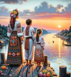 Диамантено рисуване „Сбогуване“ 30 × 40 см NORIMPEX