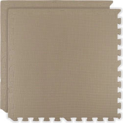 HUMBI Foam Floor Mat 120 × 60, large waterproof puzzle, 2 pcs, light beige