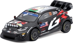 Метален модел Bburago 1:43 Toyota GR Yaris Rally1 Hybrid номер 33 Evans в подаръчна кутия