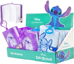 Мини тефтер DISNEY Lilo & Stitch с плюшена повърхност и висулка