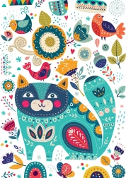 Cat and Birds Puzzle 1000 Pieces