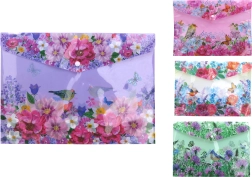Папка със закопчалка 35 × 25 см – цветя
