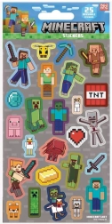 Стикери Minecraft сиви 25 бр.