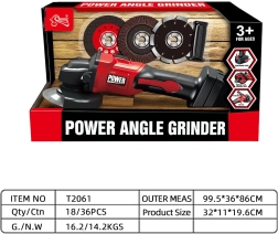 Interactive children's cordless grinder for kids 3+ with safe disc and three interchangeable wheels