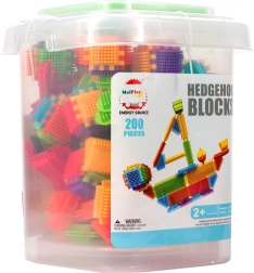 Играчка за строене с иглички Wafle в кофа, 200 части