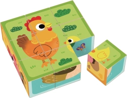 Дървени кубчета ферма 2Kids Toys