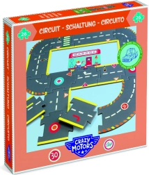 Гигантски пъзел състезателна писта CRAZY MOTORS, 26 части