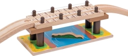 Дървен сафари мост с крокодил Bigjigs Rail
