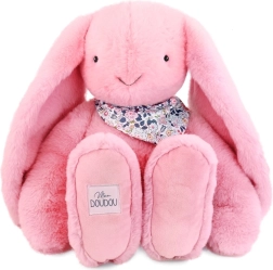 Doudou плюшено зайче с шалче розово