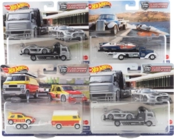Hot Wheels влекач и състезателна количка (англичанка)
