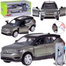 Метален модел на електрическия кросоувър Volvo XC40 със светлинни и звукови функции