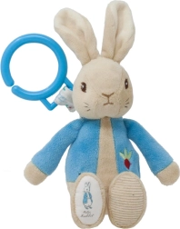 Навиващ се плюшен зайчо PETER RABBIT с пръстен за закачане