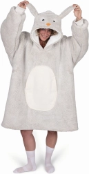 Cozy Noxxiez Топла Суичър Одеяло с Качулка – Зайче