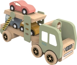 Дървен автовоз с колички 2Kids Toys