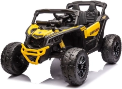 Електрическа детска кола Baby Mix Buggy Hornet 12V жълта