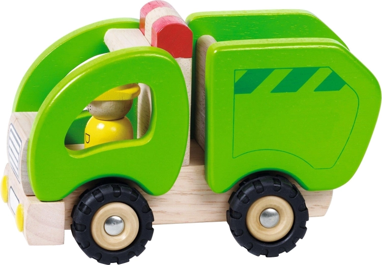 Wooden garbage truck - 1 piece