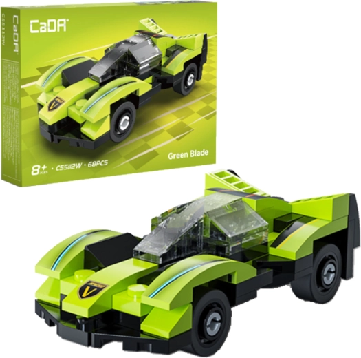 CaDA Racing Car Building Set Green Blade (68 pieces)