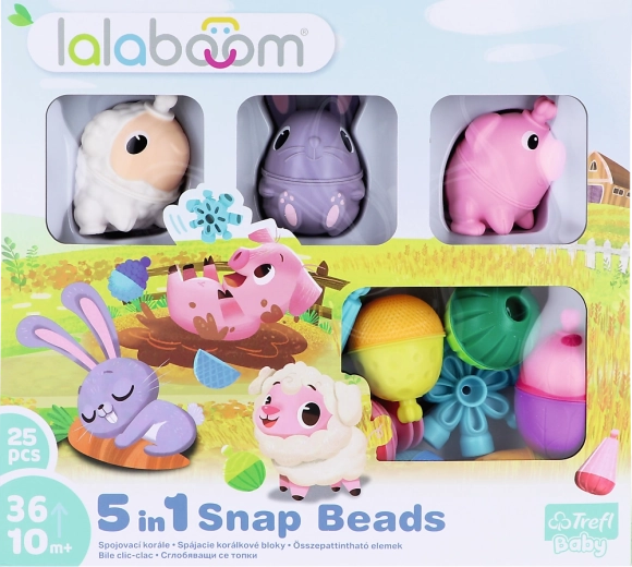 Конструктор Lalaboom Свързващи мъниста Животни от фермата