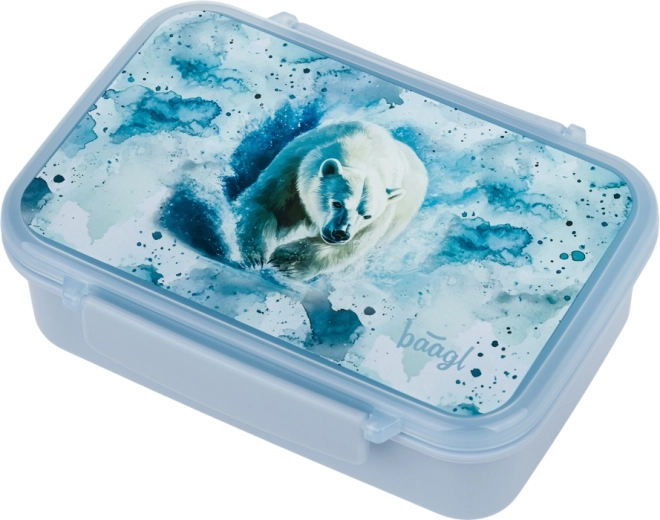 Baagl snack box with compartments Polar