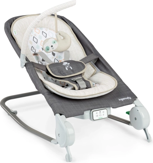 Ingenuity massage vibrating bouncer with melody Happy Belly Rock-to-Bounce Parker
