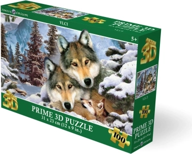 3D пъзел Вълци 100 части