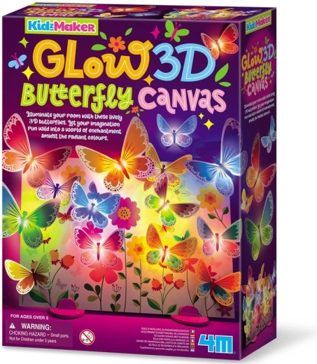 KidzMaker светещо 3D платно с пеперуди