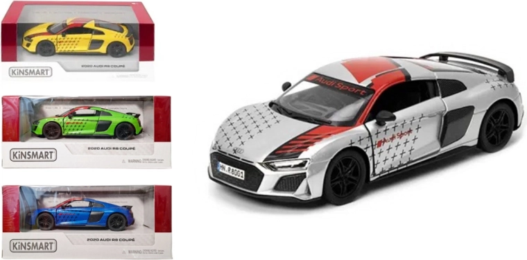 Audi R8 die-cast model 1:36 with pull-back drive
