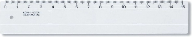 Ruler 15 cm Clear KOH-I-NOOR