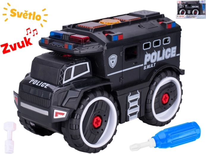 Police Screw-Together Car 24 cm with Lights and Sounds