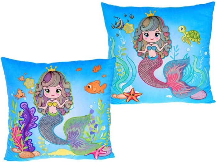 Plush pillow mermaid 45 × 45 cm - 1 piece