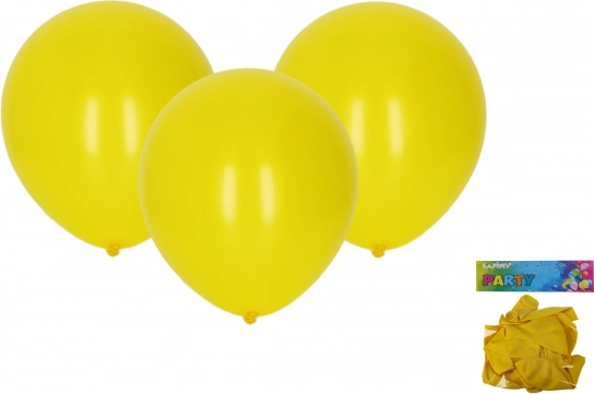 Inflatable Balloon 30 cm Yellow - Set of 10 pcs