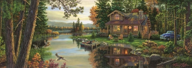 Panoramic Puzzle Rest at the Cottage 1000 Pieces