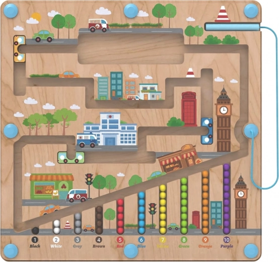 Магнитна дървена игрална дъска City