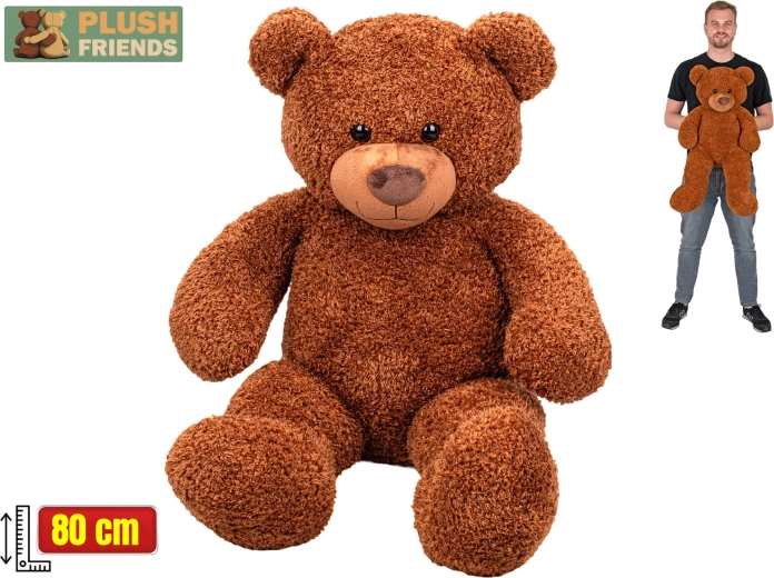 Плюшено мече Plush Friends 80 см, кафяво