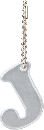 Baagl reflective charm letter J