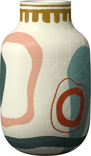 3D puzzle vase – beige abstraction