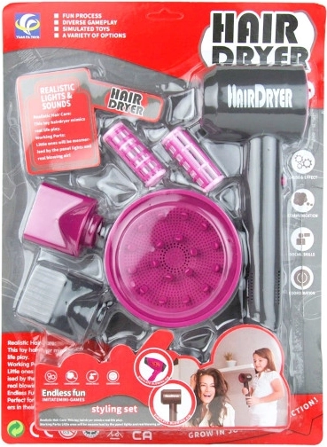 Battery-powered hairdressing set for little girls
